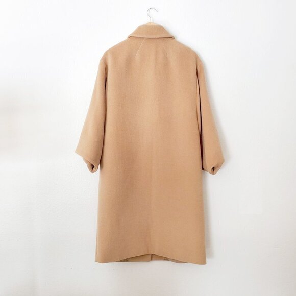 Victor Alfaro Wool Coat with Oversized Collar and Dolman Sleeves - Picture 8 of 12